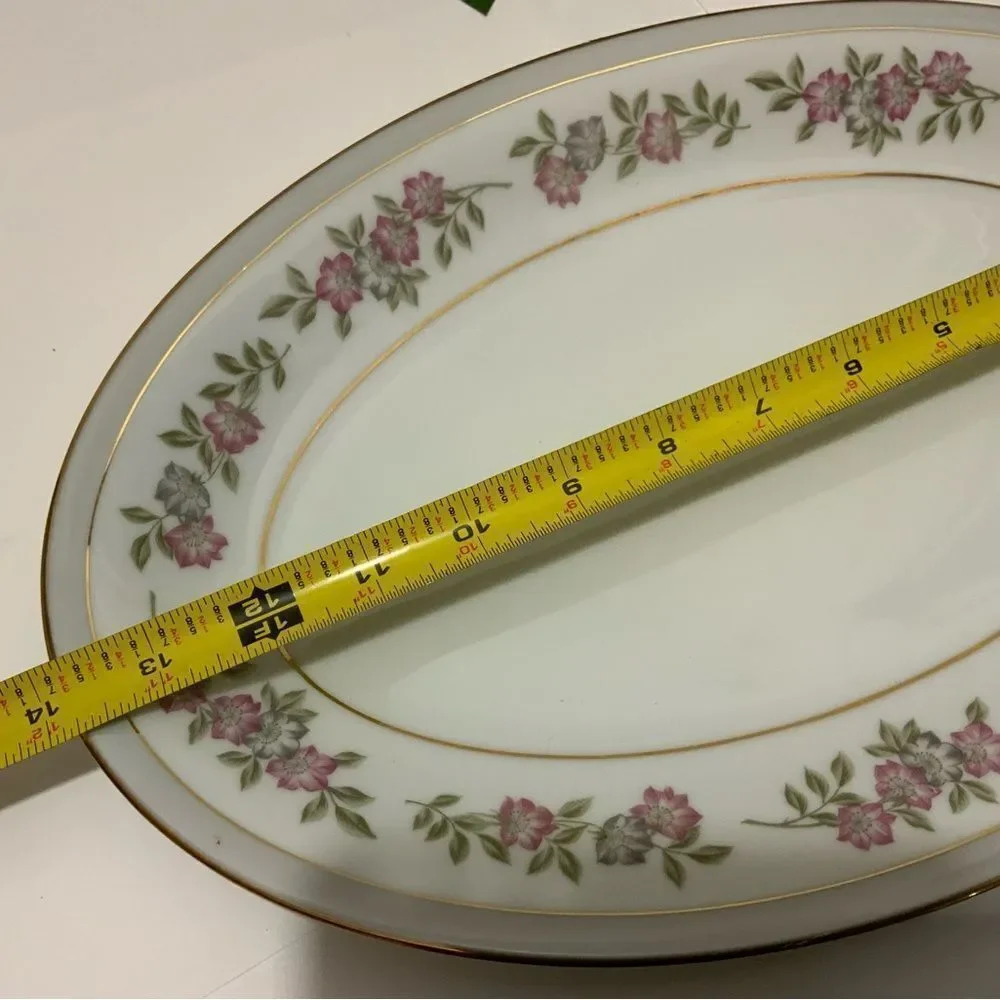 Vintage Noritake 5433 oval Porcelain Serving Platter 13.75